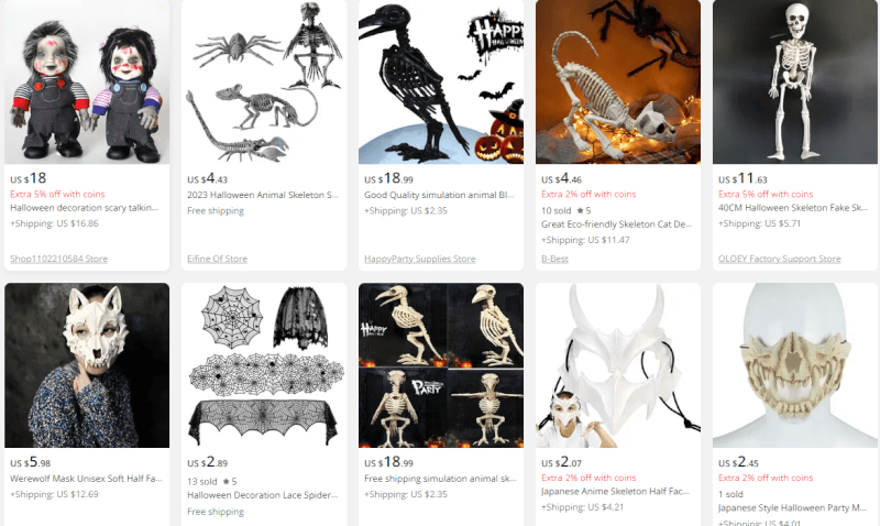 halloween animal skeleton decorations