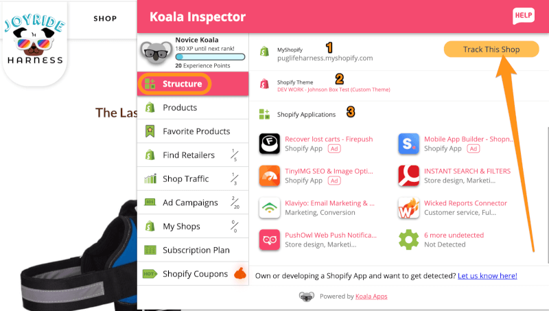 Koala inspector structure