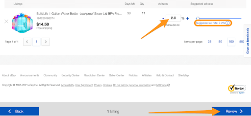 review promoted listings ebay
