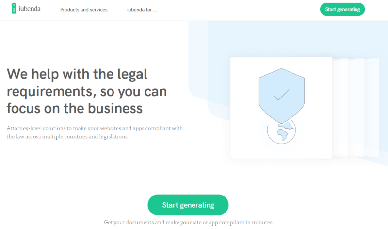 Iubenda privacy policy generator