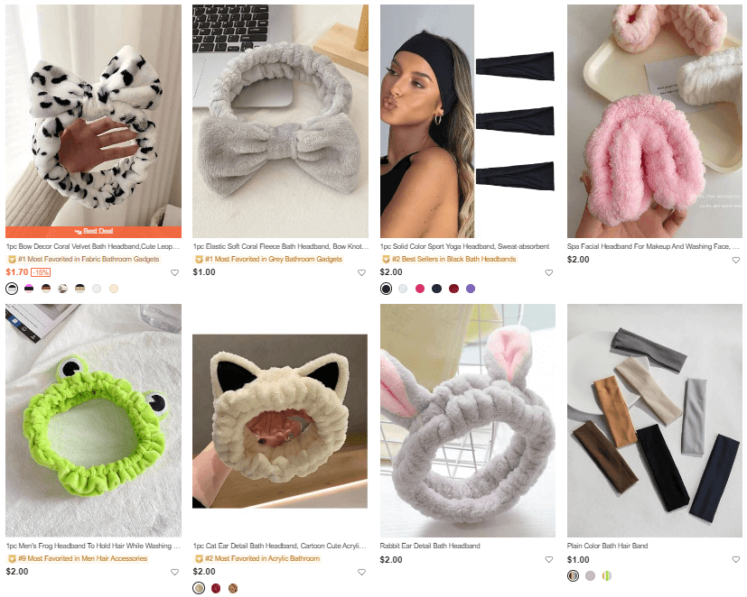 Makeup Headband Shein dropshipping beauty products