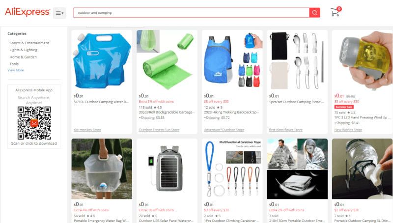 Outdoor & Camping Equipment AliExpress