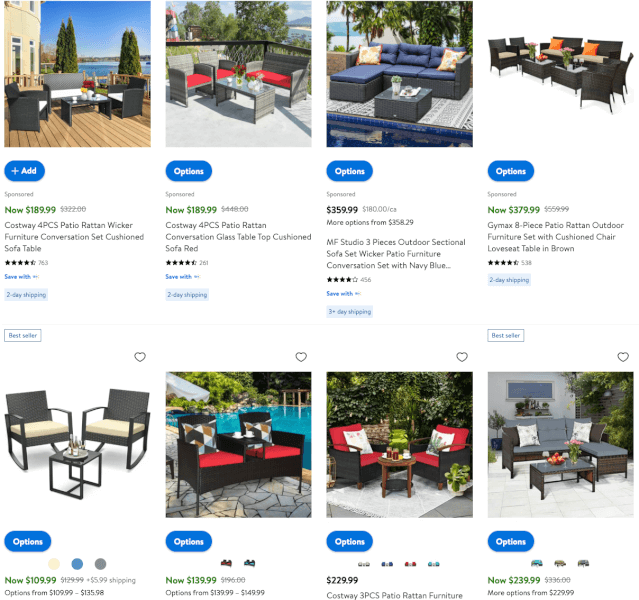 Patio furniture dropshipping