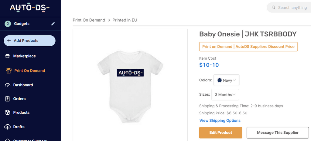 POD Baby Onesie