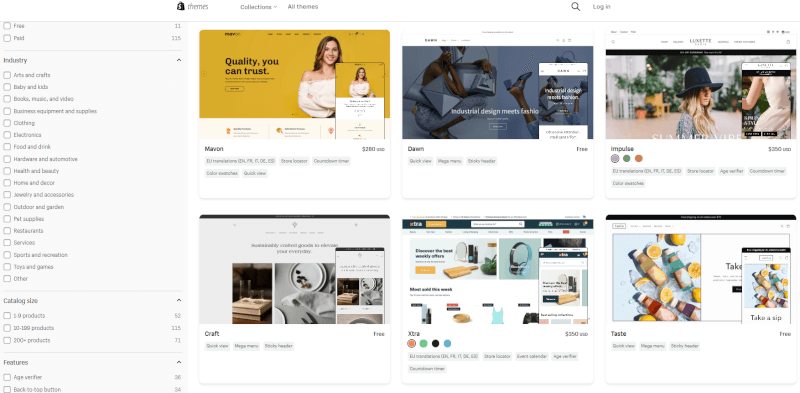 Shopify themes