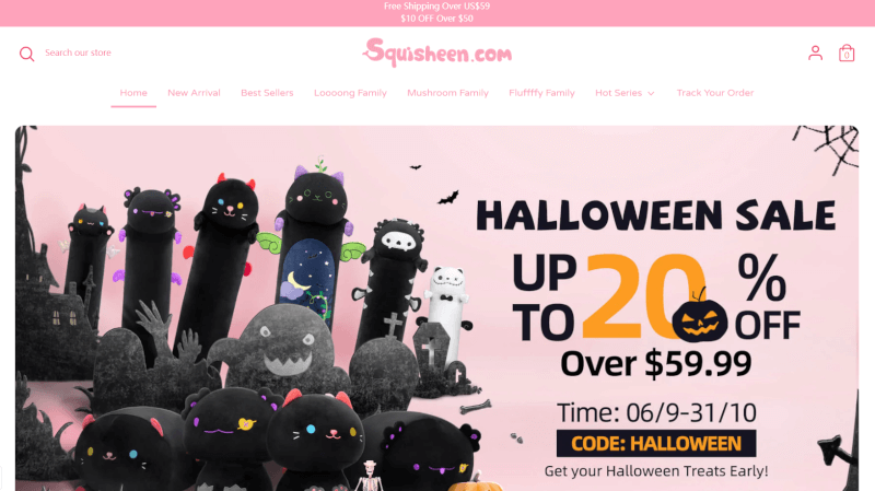 Squisheen shopify dropshipping store