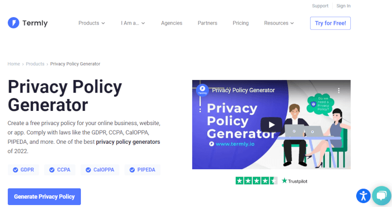 Termly Privacy Policy Generator