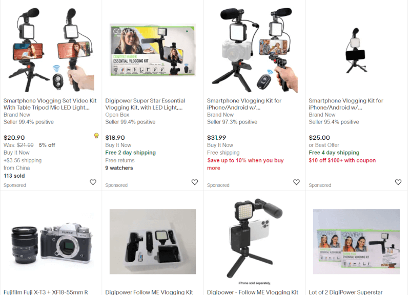 Vlogging kit for US dropshipping