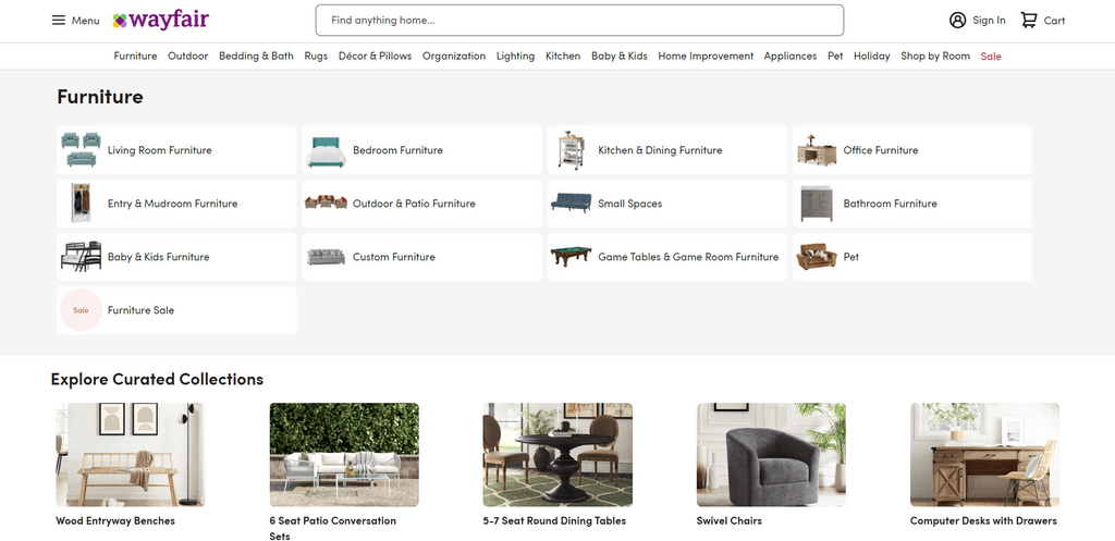 Wayfair furniture dropshipping suppliers