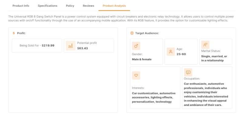 Winning Products Hub Product Analysis